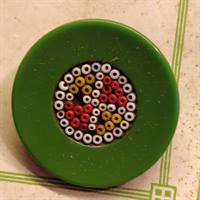 retro grøn glas knap mini perler gamle knapper